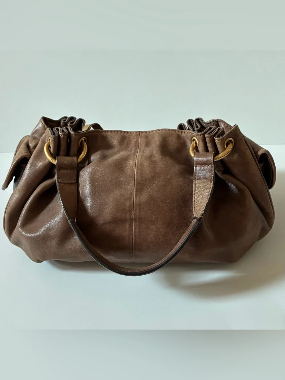 Juicy Couture Brown Leather Hobo Purse~Y2K Juicy Couture Bag
